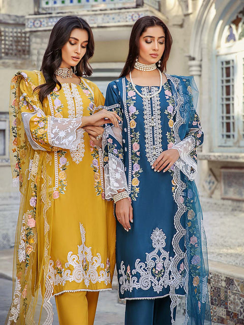 Yellow Stitched 3 pc Dhanak