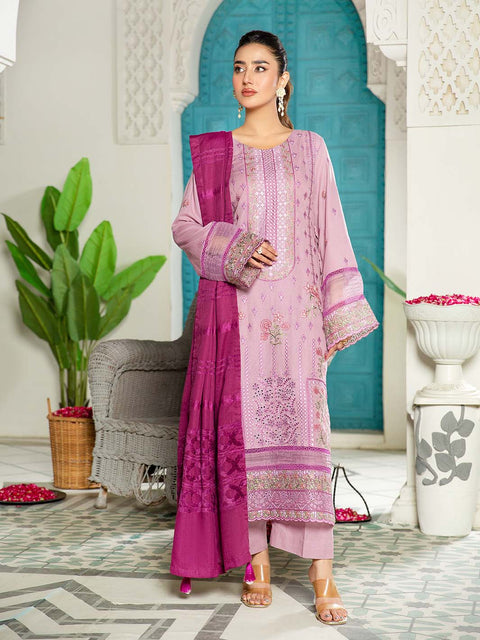 3 piece - Embroidered Karandi Suit with Jacquard Velvet Shawl