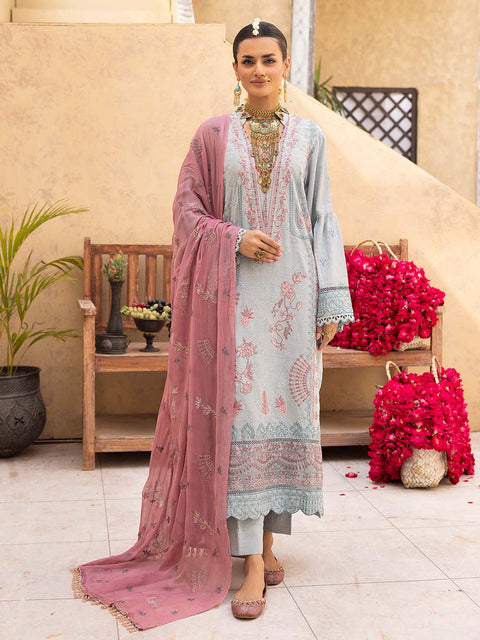 3pc Unstitched - Luxury Embroidered Karandi Collection