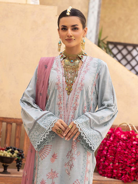 3pc Unstitched - Luxury Embroidered Karandi Collection