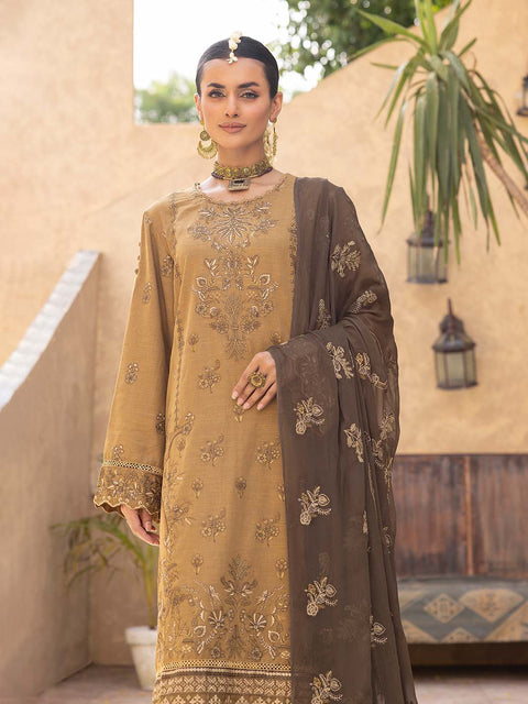 3pc Unstitched - Luxury Embroidered Karandi Collection