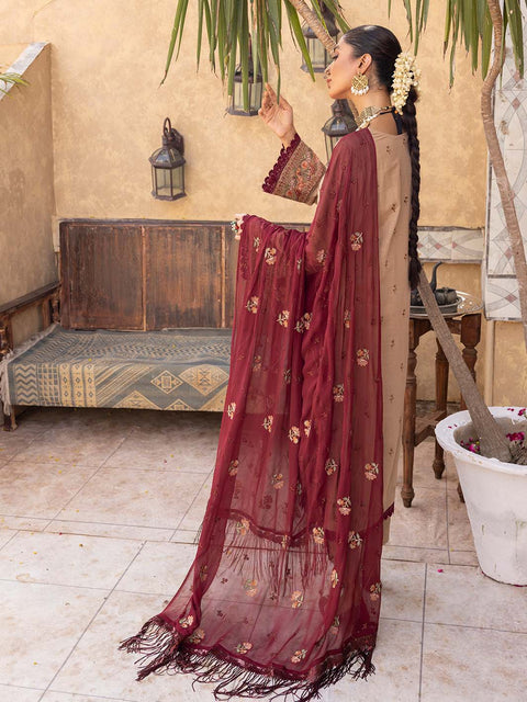 3pc Unstitched - Luxury Embroidered Karandi Collection