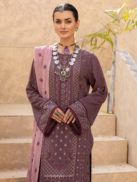 3pc Unstitched - Luxury Embroidered Karandi Collection