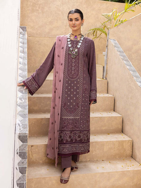 3pc Unstitched - Luxury Embroidered Karandi Collection