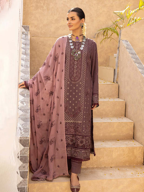 3pc Unstitched - Luxury Embroidered Karandi Collection