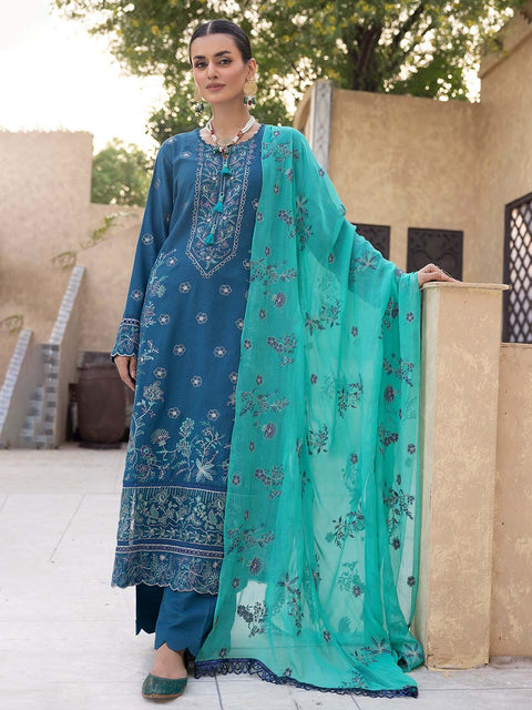 3pc Unstitched - Luxury Embroidered Karandi Collection