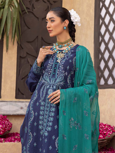 3pc Unstitched - Luxury Embroidered Karandi Collection