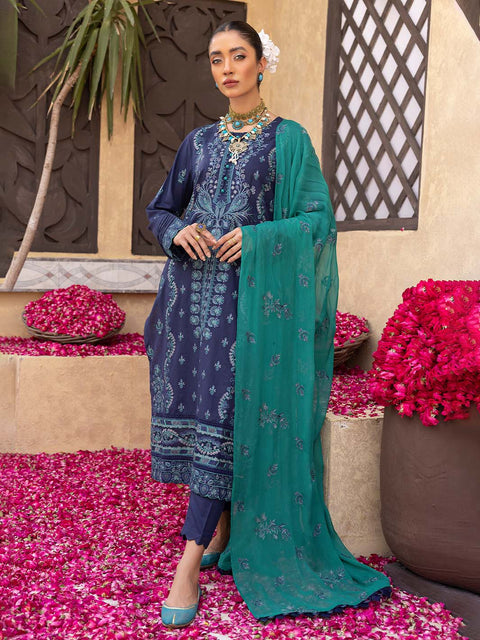 3pc Unstitched - Luxury Embroidered Karandi Collection