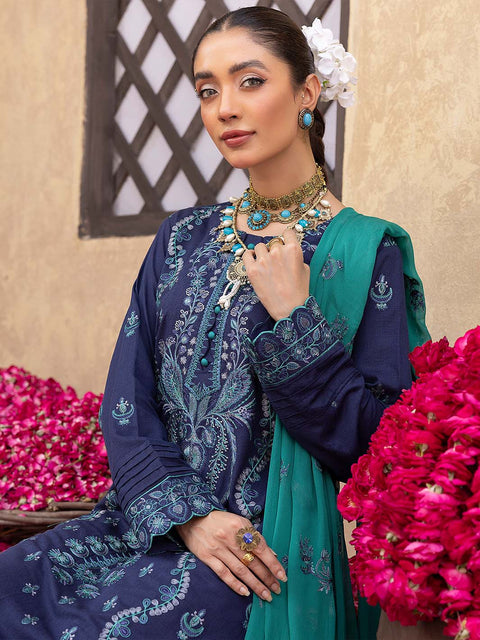 3pc Unstitched - Luxury Embroidered Karandi Collection